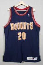Vintage Laphonso Ellis Denver Nuggets 93/94 Champion Pro Cut Game Jersey sz 48+3 picture
