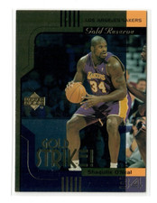 Shaquille O'Neal 1999-00 Upper Deck Gold Reserve Gold Strike #GS9 PRINT ERROR? picture