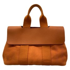 HERMES Valparaiso PM Brown Canvas Leather None Handbag picture