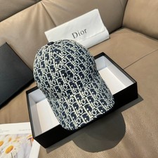 Dior Oblique Jacquard Baseball Cap Blue Beige Monogram Canvas picture