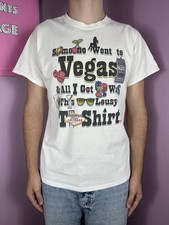 Las Vegas T Shirt Humor Adult Distressed Vintage Printed Tee Casino Logo Size M picture