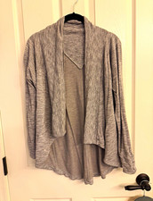 Athleta Women’s Gray Open Front Shawl Collar Cardigan Sweatshirt XS picture