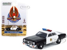 1977 DODGE MONACO SHERIFF BLACK & WHITE FALL GUY 1/64 DIECAST GREENLIGHT 44965 D picture