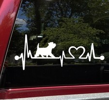 Westie Heartbeat Vinyl Decal | West Highland Terrier Heart Love Dog Puppy picture