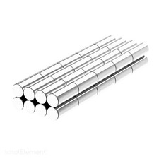 4 x 10 mm Neodymium Rare Earth Metric Cylinder Magnets N52 (40 Pack) picture