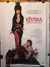 ELVIRA Mistress Of The Dark Vintage Commercial Poster 1988 picture