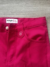 NWOT Vintage looking Hot Pink WRANGLER xBARBIE knit pants size 26x32 picture
