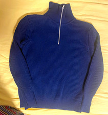 Andersen-Andersen Mens Jumper NAVY HALF ZIP NAVY BLUE picture