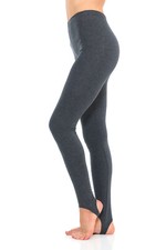 JJJ Fashion Women's Solid Cotton Spandex Jersey Stirrup Leggings - Made In USA picture