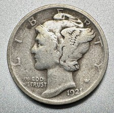 1921  MERCURY DIME  NICE DETAIL  KEY DATE  #2980 picture