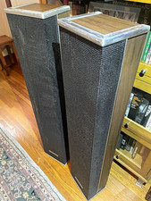 Vintage Electro-Voice LR4B Line Radiator Speakers Pair MCM Wood Grain 90W 8 Ohm picture