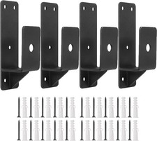 4 Pack Door Barricade Brackets 2 X 4 Door Security Bar Heavy Duty Drop Open B... picture