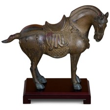 US SELLER - Bronze Chinese Tang Dynasty Horse Statue picture