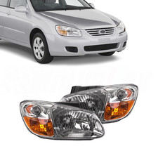 Pair Headlights Left & Right Side Fit For 2007-2009 Kia Spectra Assembly W/ Bulb picture