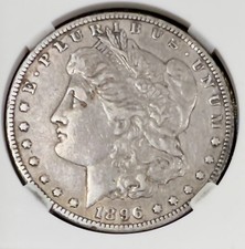 1896-O  $1 MORGAN SILVER DOLLAR   VF+ DETAILS  - 26 picture