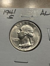 1941-S Silver Washington Quarter AU Condition SKU#38999 picture