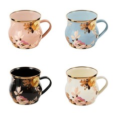 Brand New Mackenzie Childs Wild Rose Mix & Match Mugs, Set of 4 picture