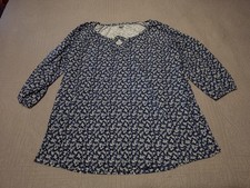Lands' End NWT 1X Women's Peasant Tunic 3/4 Sleeve picture