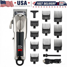 Professional Hair Clippers Trimmer Mens Barber Hair Cutting kit Machine Cordless picture