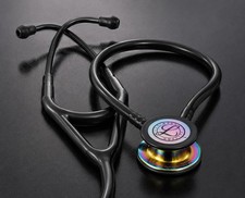 3M™ Littmann® Cardiology IV Stethoscope Black-Rainbow Black Edition 27 inch,6163 picture