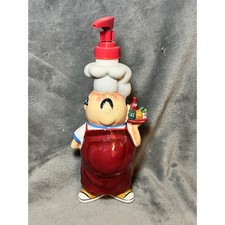 Tracy Flickinger CIC Chef Soap Dispenser Ceramic Whimsical Kitchen Decor picture
