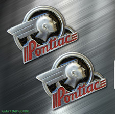(2) TWO ORIGINAL PONTIAC VINTAGE Vinyl Decal Sticker For Car Laptop Auto Window picture