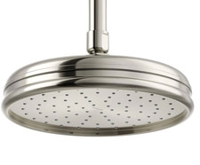 Kohler Traditional K-13692-SN Rainfall Shower Head Round Polished Nickel In Box picture