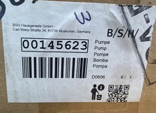 GENUINE OEM 00145623 BOSCH DRYER  CONDENSATE DRAIN PUMP NEW Unopened Box picture