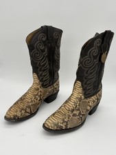 Vintage Tony Lama Python Snakeskin Cowboy Boots Mens Size 13 D Style 8116 picture