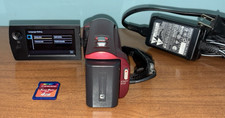 Sony Handycam Handheld Red Plastic HD Video Camera Camcorder HDR-CX220 4GB SD + picture