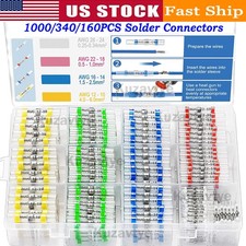 160/1000PCS Waterproof Solder Stick Seal Sleeve Heat Shrink Butt Wire Connectors picture