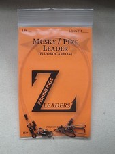 100# MUSKY / PIKE FLUOROCARBON LEADERS (3-Pack) CRANE SWIVEL / MUSKIE LEADER picture