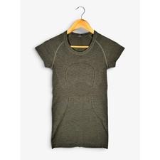 Lululemon Womens Swiftly Tech Short Sleeve Tee Sz 4 Olive Green Workout Running picture