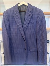 Emporio Armani men blazer G Line Blue Black Super 130s Wool Check Sport coat 40R picture