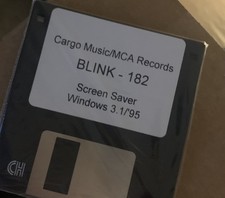 Blink-182 Floppy Disc Screensaver Rare Collectible Record Label Music Promo OOP picture