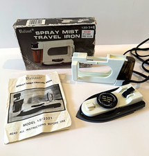 Vintage Valiant Spray Mist Travel Iron 15/2321 Dual Voltage Box Manual Tested picture