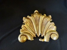 Antique French Gold Shell Wood Furniture Embellishment Gallery Wall Vintage picture