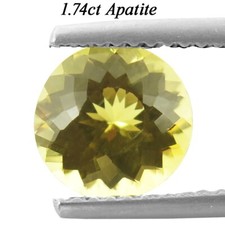 Flawless Look 1.74ct Canary Yellow Color Natural Apatite Mined at Madagascar picture