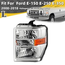 For 2008-2026 Ford E-150 E-250 E-350 Super Duty Halogen Headlight w/ Bulb Driver picture