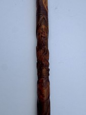 Rare 19th C Mexican Wood Walking Cane W/ Republican Eagle  picture