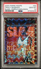 2020 PANINI HOOPS SLAM #20 TRACY MCGRADY SLAM-PURPLE EXPLOSION PSA 10 picture
