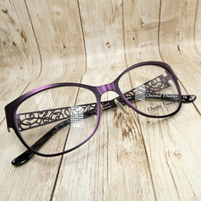 Chantal Thomass Purple Black Metal Eyeglasses FRAMES  CT 14031 51-16-135 France picture