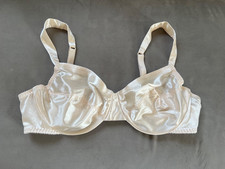 VTG Delicates Bra Size 38B Second Skin Satin Underwire Shiny Gloss Cream 7070 picture