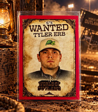 2026 World of Outlaws Late Model Cards Wanted Tyler Erb Numbered 5/5 picture