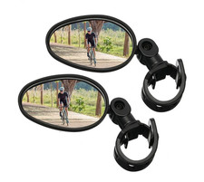 2x Mountain Glass Mirror Adjustable fits Hybrid MTB Recumbent Bike Urban Bicycle picture