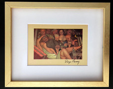 DIEGO RIVERA + ORIGINAL 1946 + SIGNED VINTAGE PRINT + MATTED AND FRAMED picture