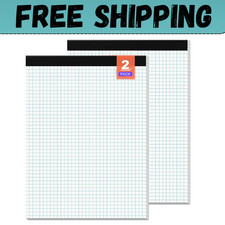 Graph Paper, Grid Paper 8.5 x 11 Graph Paper Pad, [2 Pack] Quad Ruled Grid Paper picture