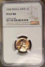 :1960-P 1C LINCOLN CENT SMALL-DATE RARE NGC PF 67 RD RED LOW POP HIGHEST-GRADES picture