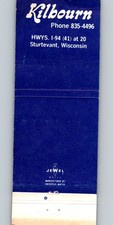 Kilbourn US Hwy 41 (I-94) & Hwy 20 Sturtevant WI Vintage Matchbook Cover 4MM15-5 picture