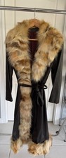 Vintage 1960's Custom Leather and Fox Fur Coat picture